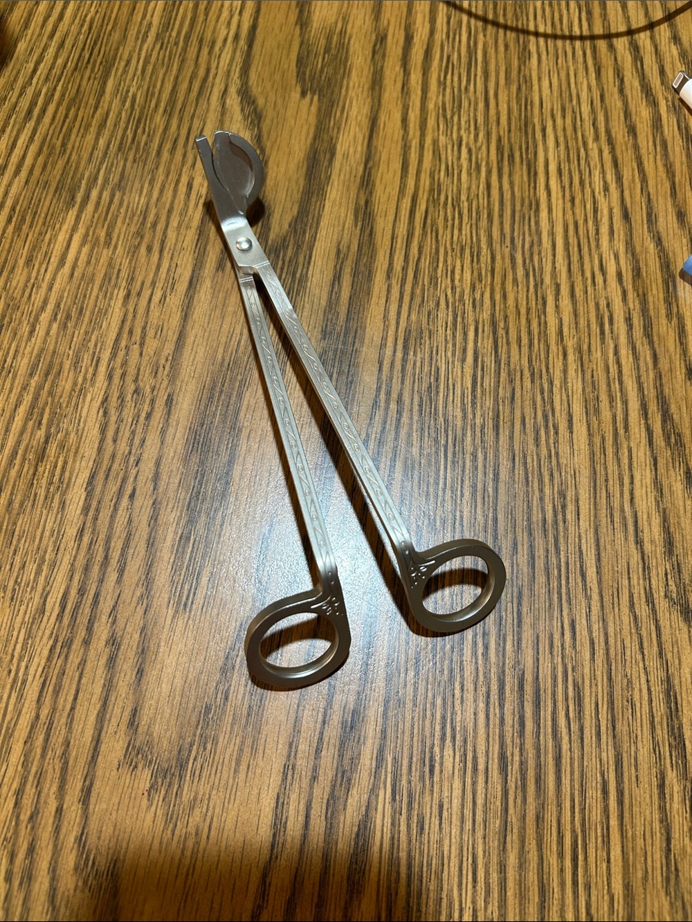 Silver Candle Wick Trimming Snuffer Tongs - Home Accents